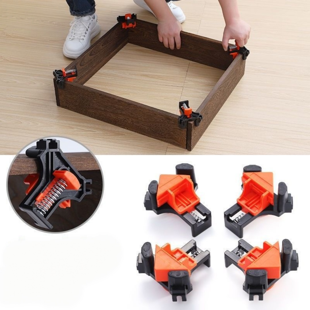Woodworking Basics - 4 peças 90 ° Grampo de