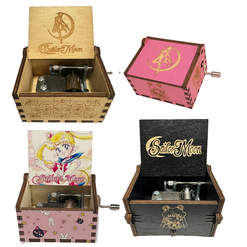 Wood Woodworking - Caixa de Música Temática Sailor Moon,