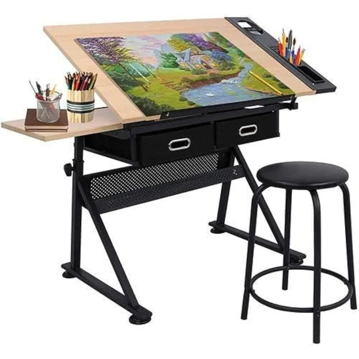 Mesa de Desenho Ajustável com  - Wood Woodworking avaliação e preço
