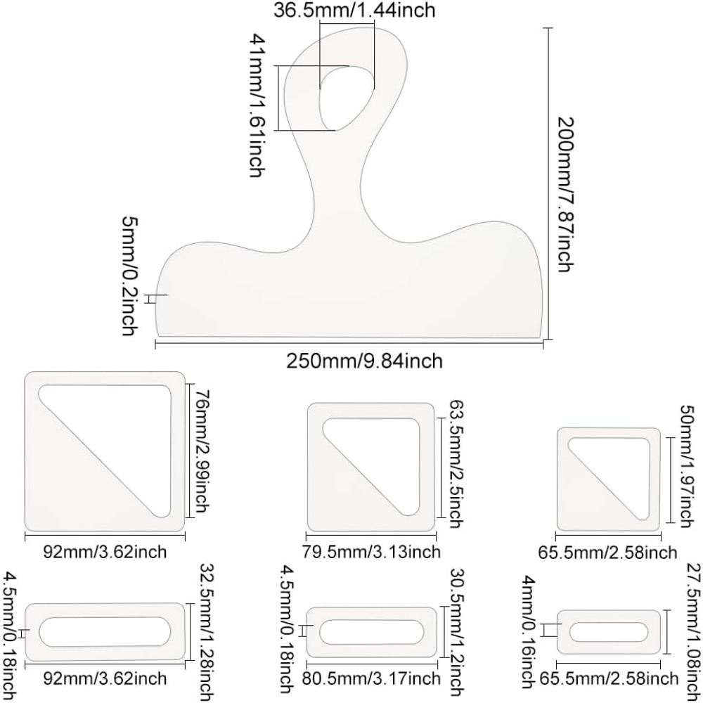 7 pçs modelo de charcutaria al - Woodworking Basics avaliação e preço