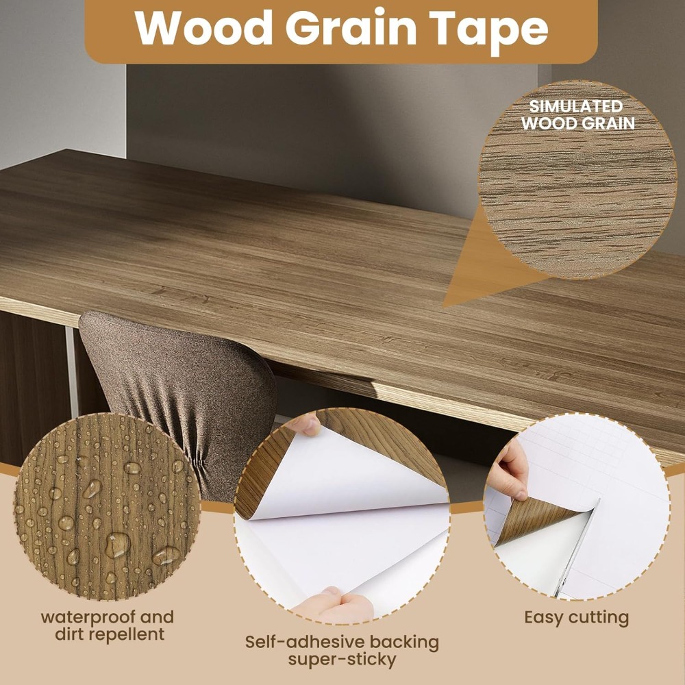 Fita autoadesiva de grão de ma - Xfasten Woodworking Tape avaliação e preço